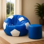 Set of Football Bean Bag with Stool