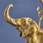 Candleholder Elephant Hand-Painted Animal Sculpture