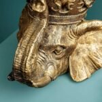 Flower Pot Elephant Jumbo Gold Animal Sculptures