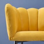 Velvet Chair Marlene Yellow Bold Armchair for Living Room