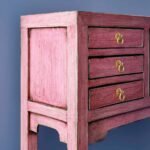 Console Table Dynasty Vintage Pink Wooden Console Table