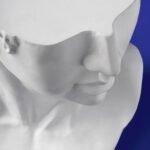 Side Table Male Bust David white Art sculptures