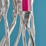 Candlestick Roots Silver Art Sculptures