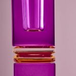 Candle Holder Fancy Crystal Glass Magenta Art Sculptures
