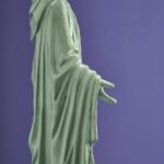 Decorative Figure Virgin Mary Green Art Sculptures