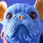 Decorative figure dog French Bulldog Molly with collar Animal Sculpture