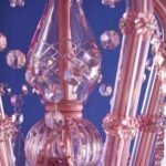 Glass Chandelier Aurora Pink Crystal Chandelier