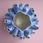 School of Fish Vase with Fish Motif Animal Sculpture