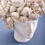 Vase Madame Moules Woman W. Shells Art Sculptures