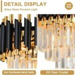 Modern Crystal Pendant Lamp Ceiling Light Crystal Chandelier