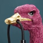 Ostrich Baby Franz Josef Wall Light Magenta Animal Sculpture