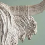 Wall Lamp Wisent Grey Animal Sculpture
