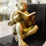 Monkeys Readers Bookends Animal Sculpture