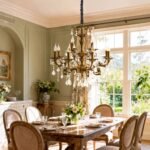 Rosdorf Park Antique Bronze Crystal Chandelier | Brass Chandelier for Dining Room