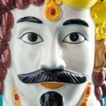 Sicilian Male Bust Decorative Vase Art Sculpture