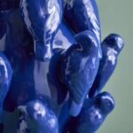 Vase with Birds S Blue Bird Sculpture