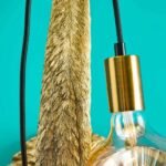Flamingo Tiffany Wall Lamp Gold Animal Sculpture