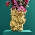 Sicilian Flower Pot Agostina Gold Animal Sculptures