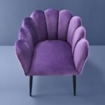 Velvet Chair Marlene Purple Bold Armchair for Living Room