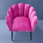 Velvet Chair Marlene Pink Bold Armchair for Living Room