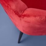 Velvet Chair Marlene Red Bold Armchair for Living Room