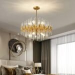 Modern Luxury Spiral Crystal Chandelier | Brass Chandelier for Living Room