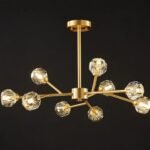 Golden Crystal Chandelier | Dining Room Chandeliers