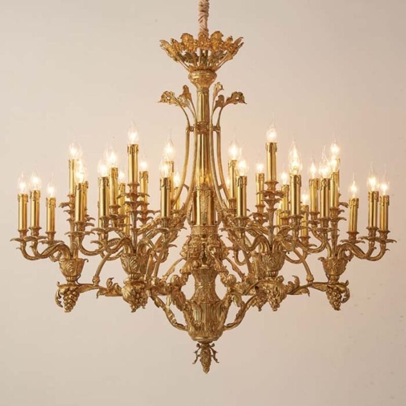 Orion Brass Sphere 36 Light Chandelier | Brass Chandelier