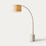 Radius Travertine Floor Lamp | Arched Floor Lamps for Living Room
