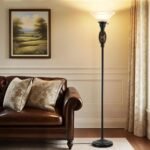 70" Floor Standing Lamp with Glass Shade | Novelty Lamps
