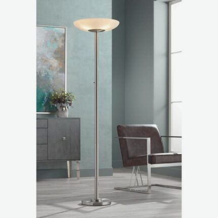 Nickel 4-Light Torchiere Floor Lamp