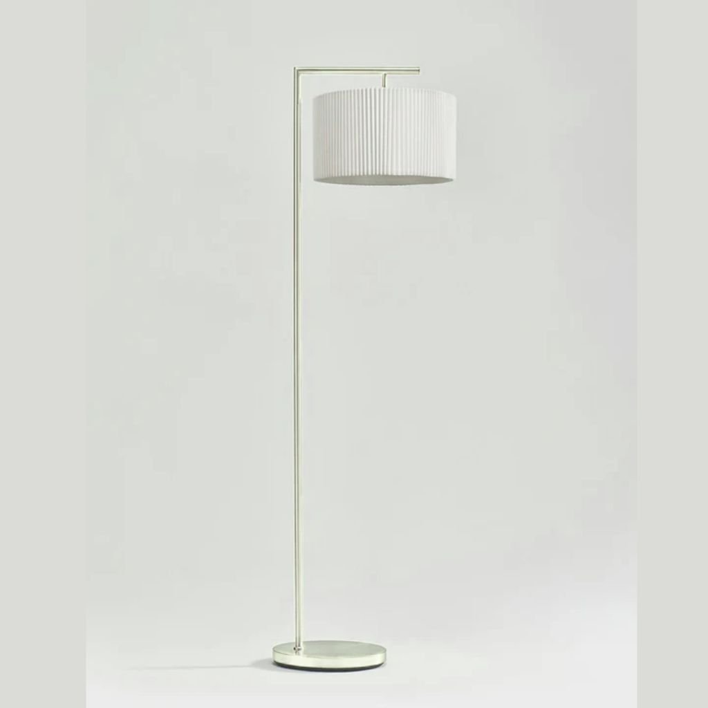 Montage Modern Floor Lamp Pleated Brass Montage Modern Floor Lamp Pleated Brass