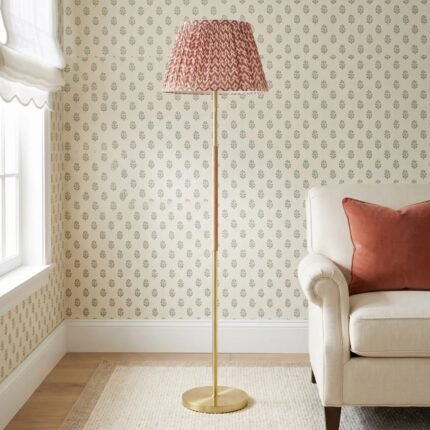 62" Floor Lamp Red | Floor Lamp Gold