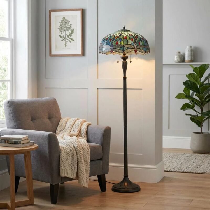 Blue Dragonfly Tiffany Floor Lamp | Tiffany Lamps for Sale