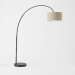Overarching Linen Shade Floor Lamp | Brass Floor Lamps