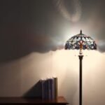 Capulina Traditional Art Style Standing Lamp | Light Blue Lamp