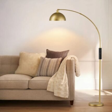 Emersynn 78" Dimmable Floor Lamp Gold | Arc Lamps
