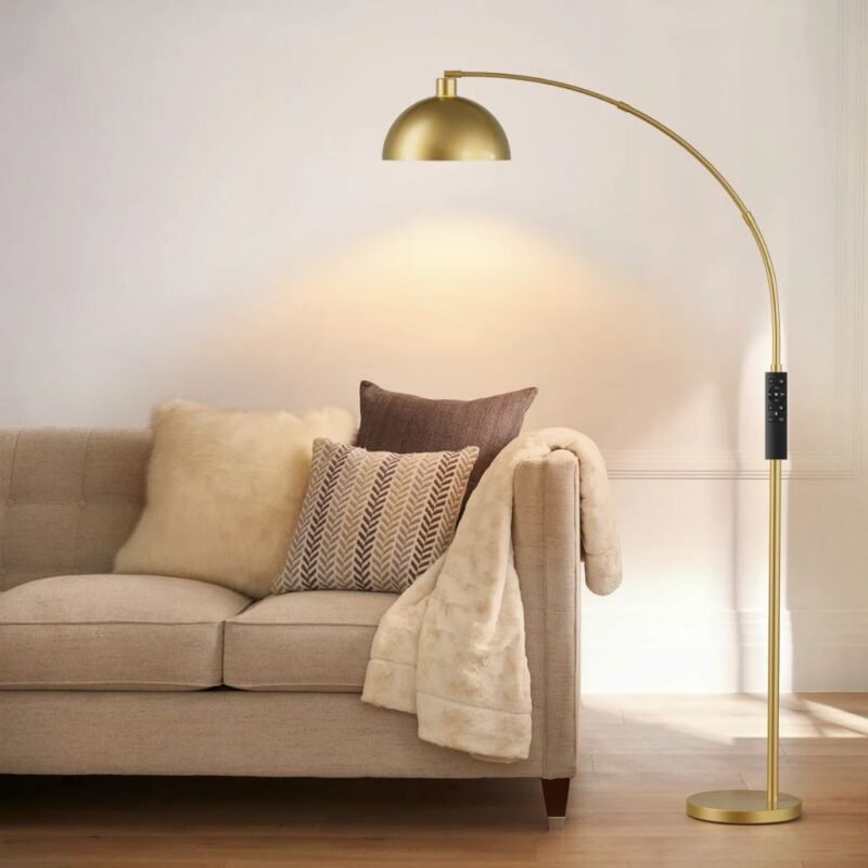 Emersynn 78" Dimmable Floor Lamp Gold | Arc Lamps