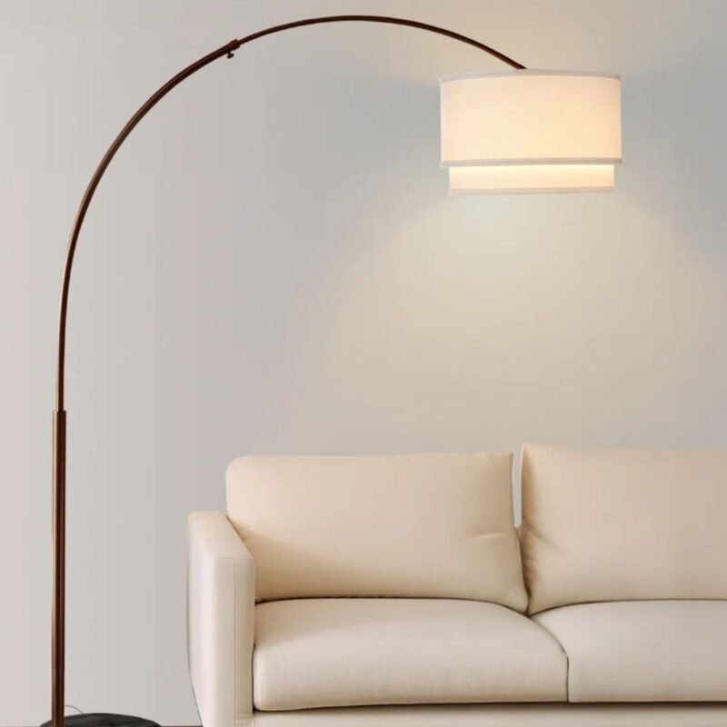 Mason Floor Lamp Dark Bronze | Marble Lamps
