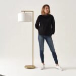 Montage Modern Floor Lamp Antique Brass | Brass Floor Lamps