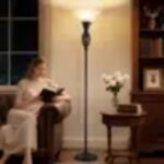 70" Floor Standing Lamp with Glass Shade | Novelty Lamps