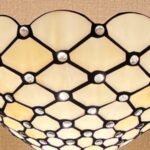Tiffany Floor Lamp White Beads Style | Torchiere Floor Lamp