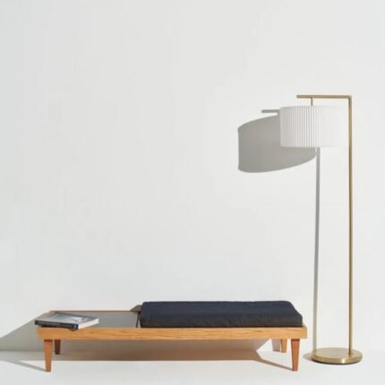 Montage Modern Floor Lamp Pleated Brass