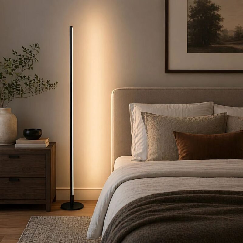 Minimalist Ultra-Thin Led Floor Lamp Black