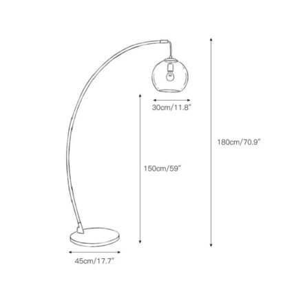 Joni Arc Floor Lamp | Globe Floor Lamp