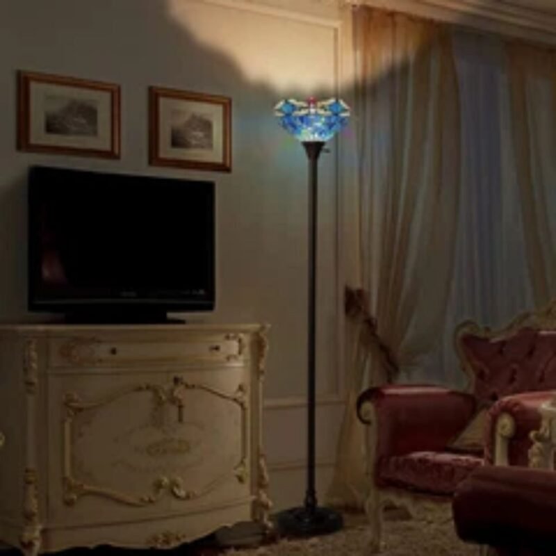 Pole Vintage Dragonfly Style Floor Lamps | Industrial Style Floor Lamp