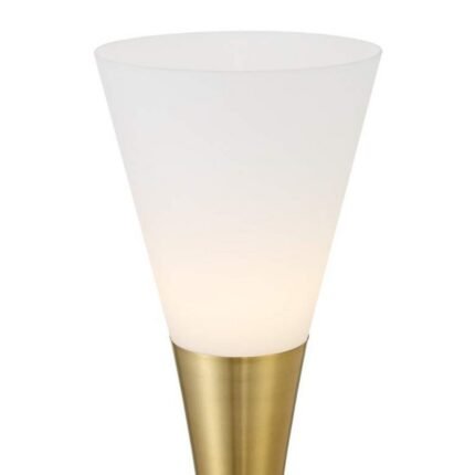 Possini Fortuna Torchiere Floor Lamp with Reading Light | Art Deco Floor Lamp