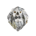 LION MASK WILD NATURE in white porcelain with black and gold luster detail — limited edition of 400