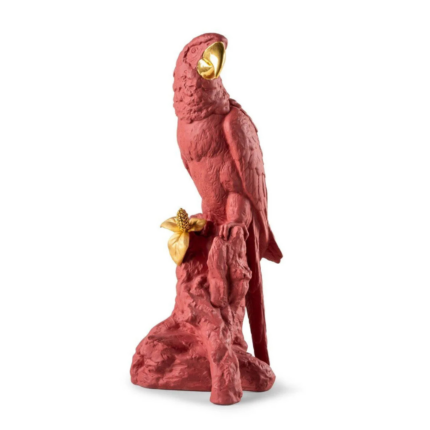 MACAW BIRD SCULPTURE RED GOLD — limited edition sculpture by Joan Coderch