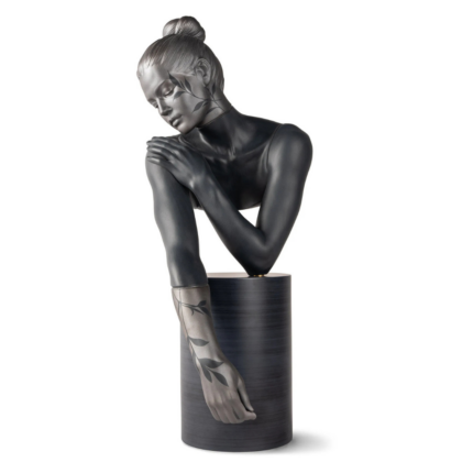 REFLECTIONS OF NATURE HER SCULPTURE by Ernest Massuet, matte and metallic luster finish